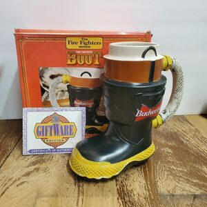 Vintage 1997 BUDWEISER BEER Fire Fighter's Boot Stein/Mug First in Series CS321